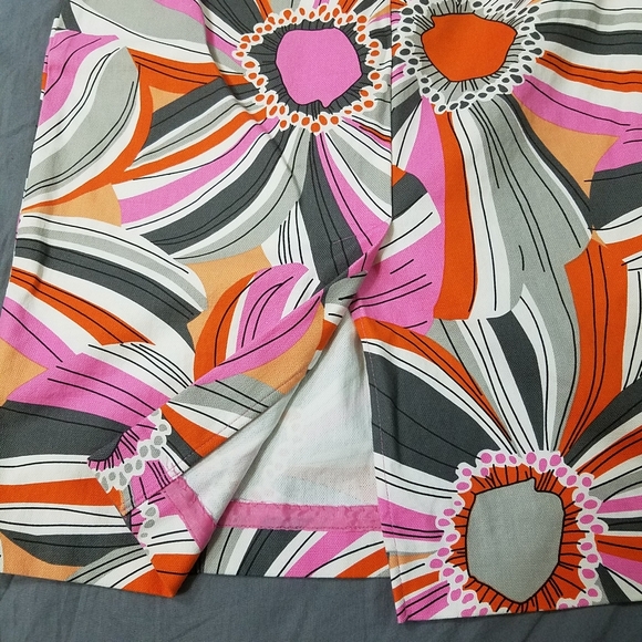 Ideology skirt pink orange retro flowers size 2 - Picture 3 of 11